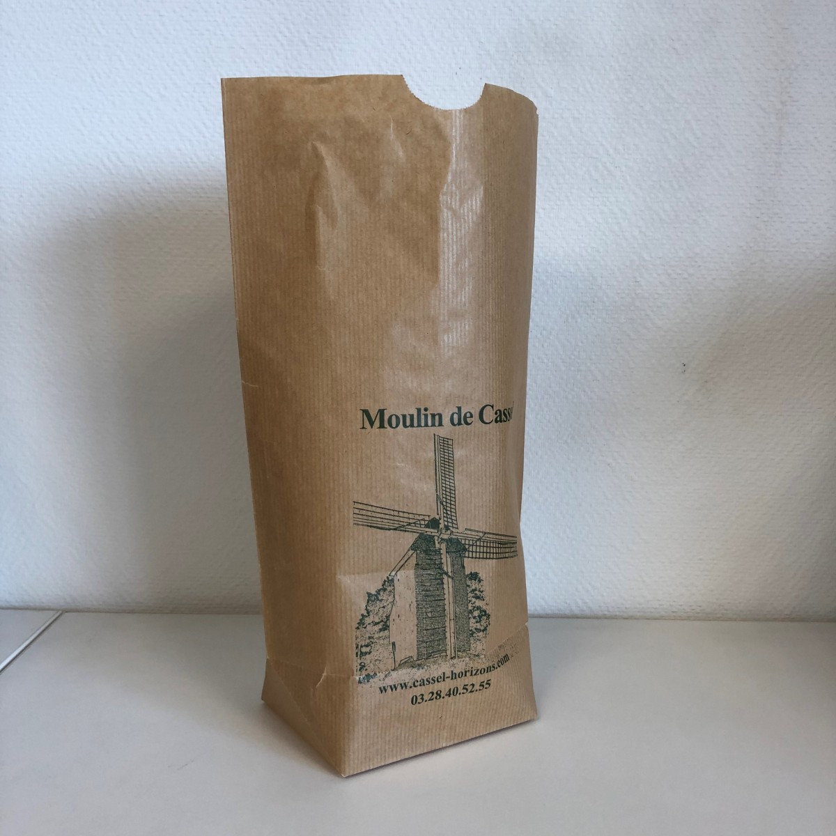 Sac écorné kraft brun vergé simple épaisseur