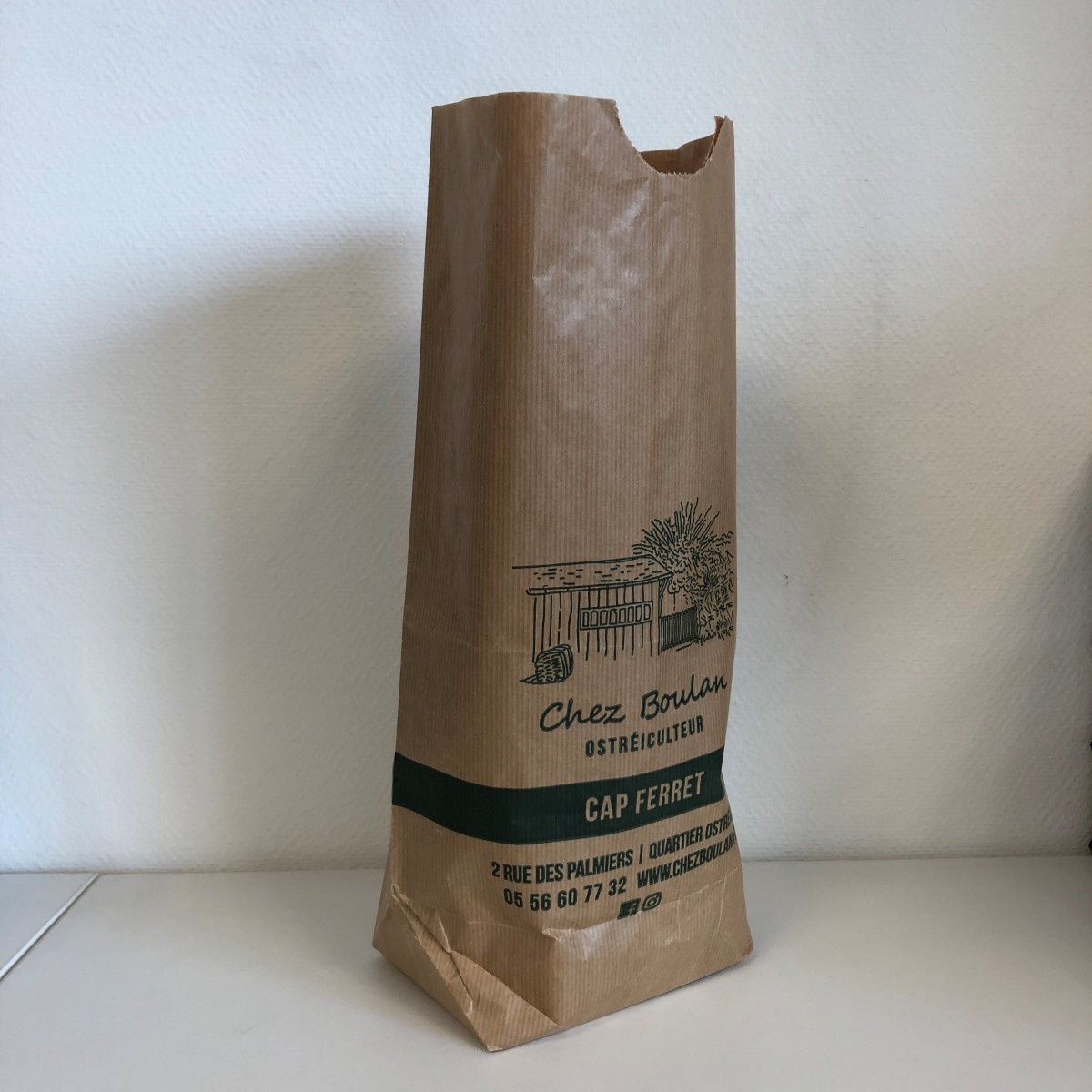 Sac écorné kraft brun vergé double épaisseur